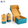 Logotipo personalizado, 2 peças de papelão de papel, armazenamento rígido de velas, conjunto de presente, caixa de tubo pequeno, embalagem de papel para velas