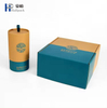 Logotipo personalizado, 2 peças de papelão de papel, armazenamento rígido de velas, conjunto de presente, caixa de tubo pequeno, embalagem de papel para velas