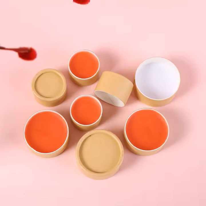 Tubo cosmético feito sob encomenda biodegradável do papel da caixa do cilindro do cartão que empacota para o corretivo do creme de cara