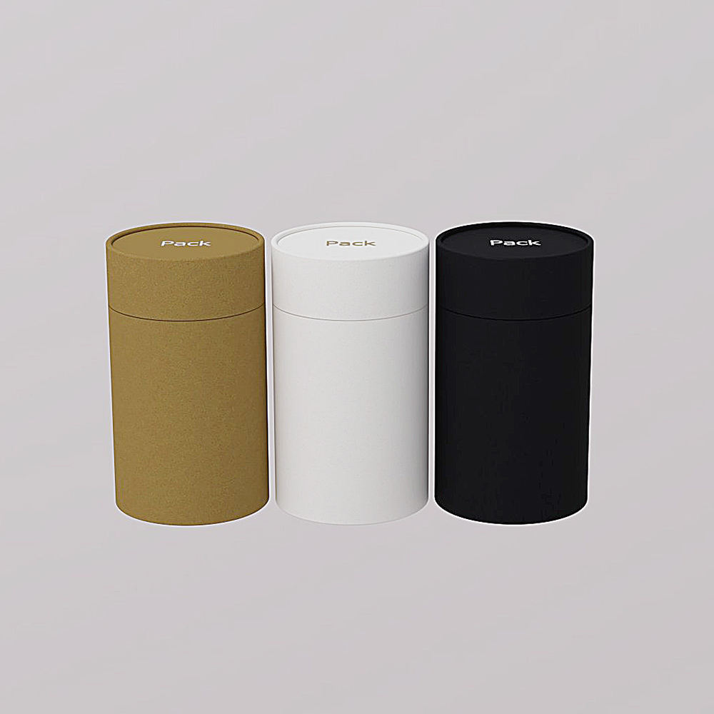 Impressão personalizada embalagem de alimentos embalagem de caixa de cilindro de papelão nozes café chá embalagem de tubo de papel