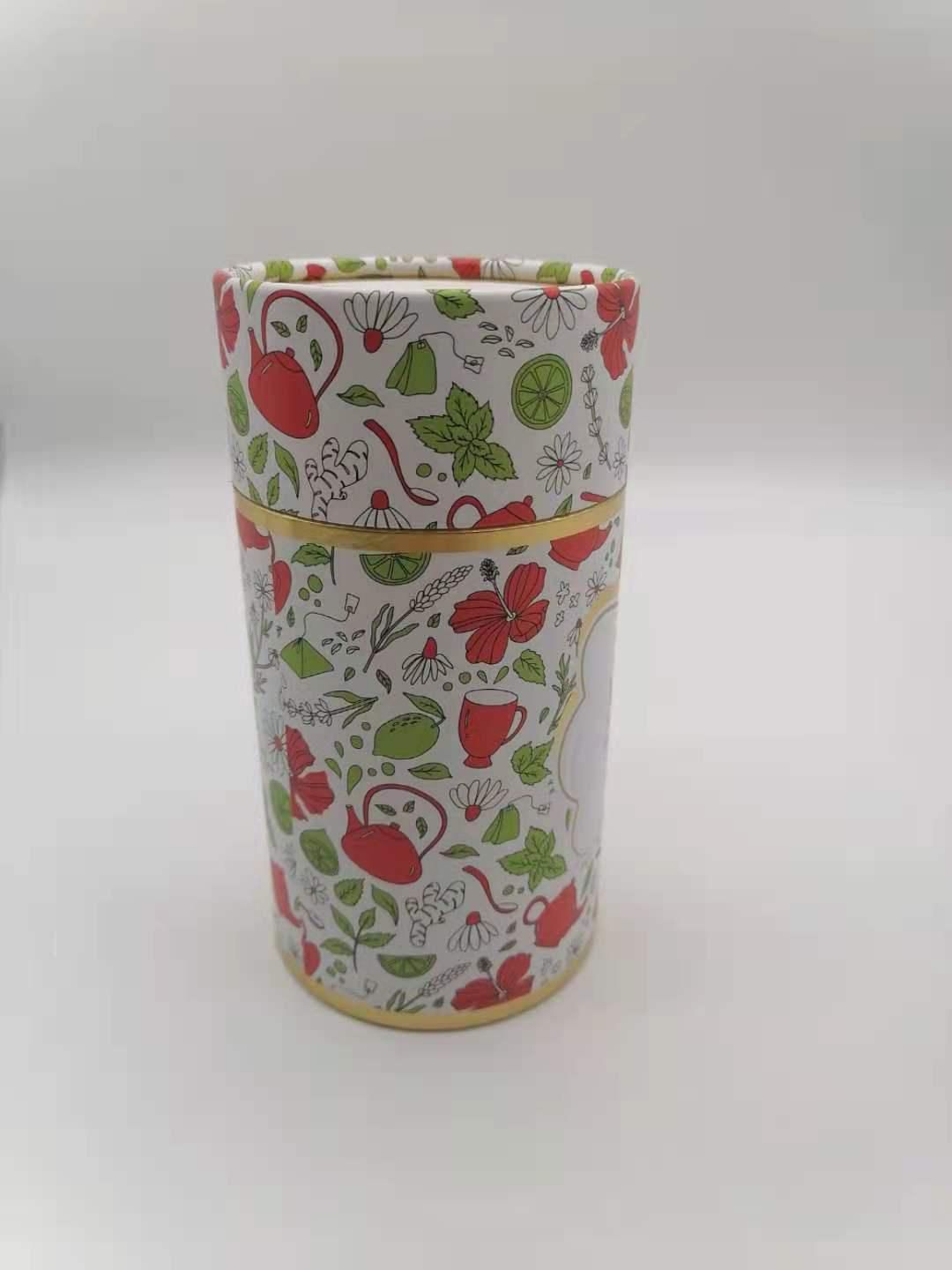 Papel Kraft biodegradável personalizável e tubos de café e chá feitos de papelão reciclado para embalagens artesanais