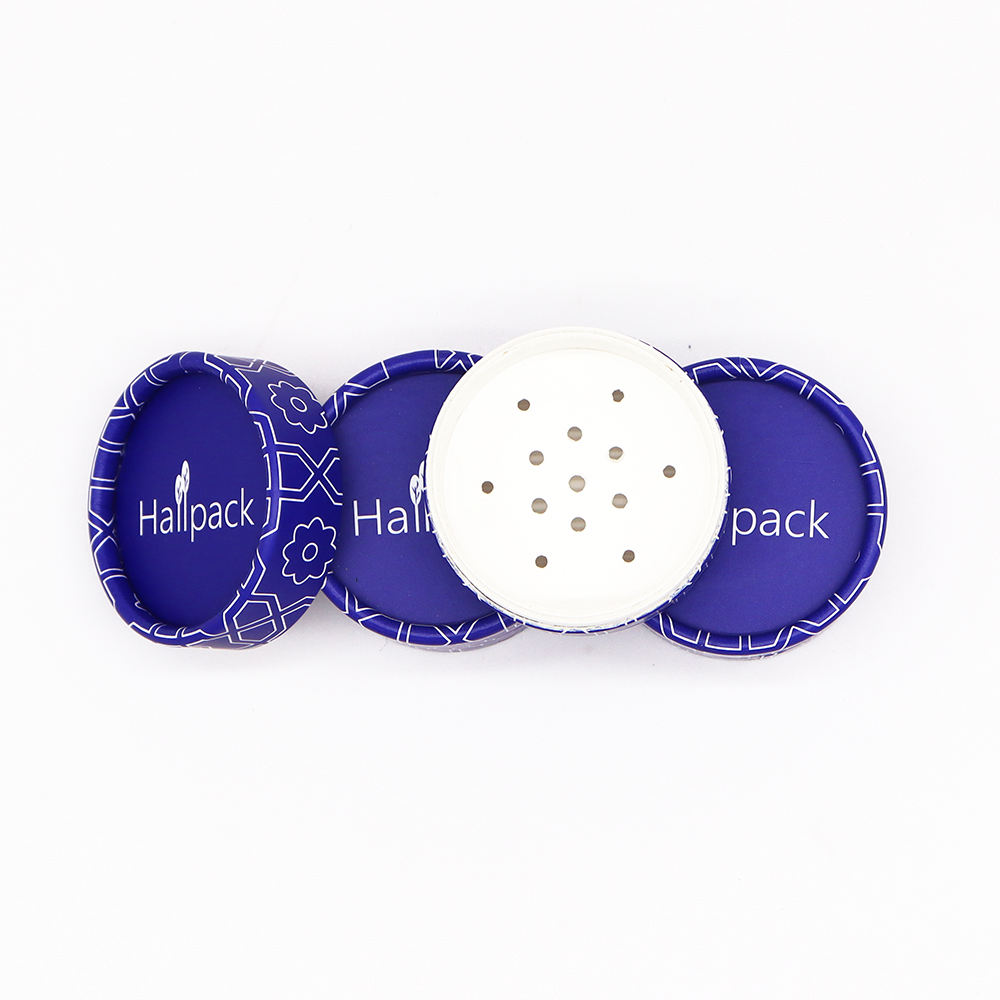 Tubo de papelão redondo feito sob medida, ecologicamente correto, recipiente para pó solto, peneira, vasilha de especiarias kraft, tubo de papel agitador superior