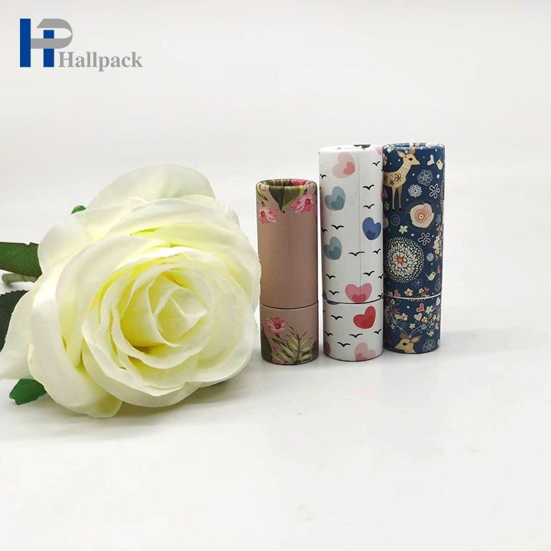 Atacado 0,3 onças Kraft Eco Food Grade Tubo de papelão redondo de papel artesanal embalagem de bálsamo labial para artesanato e projetos