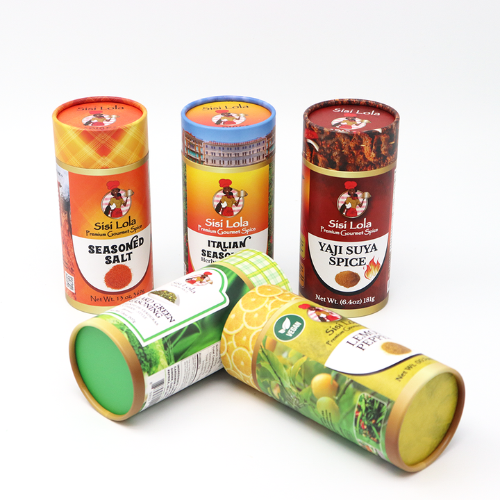 Tubo feito sob encomenda amigável do papel da caixa do cilindro do cartão do produto comestível de Eco que empacota para a especiaria gourmet superior da nutrição