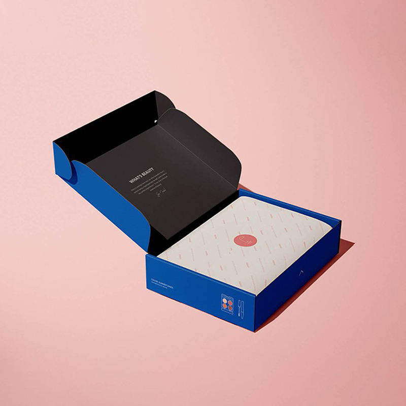 Marca personalizada tipo gaveta caixa de papel quadrado presente quadrado folha de ouro estampagem em relevo laminação fosca revestimento uv