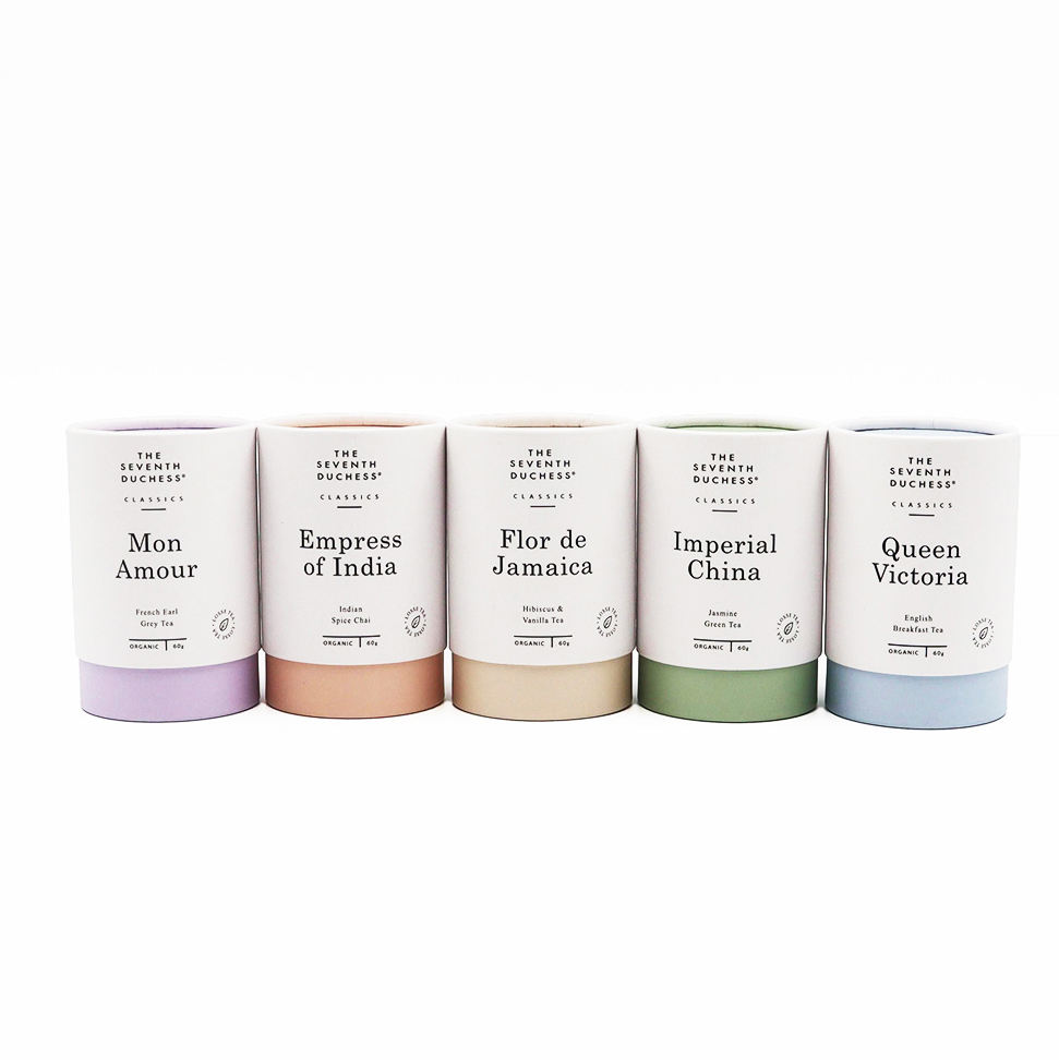 Cilindro mais vendido, folha de alumínio embutida, tampa de alumínio, tubo de papel kraft de qualidade alimentar, chá, café, porca, embalagem de tubo de papel