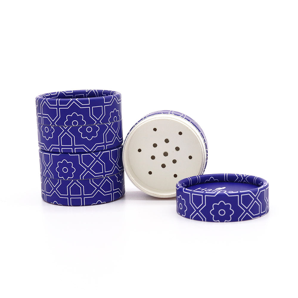 Frasco de papelão em pó solto personalizado, faça você mesmo, biodegradável, compacto, caixa de tubo de papel kraft, recipiente de sal de banho, embalagem