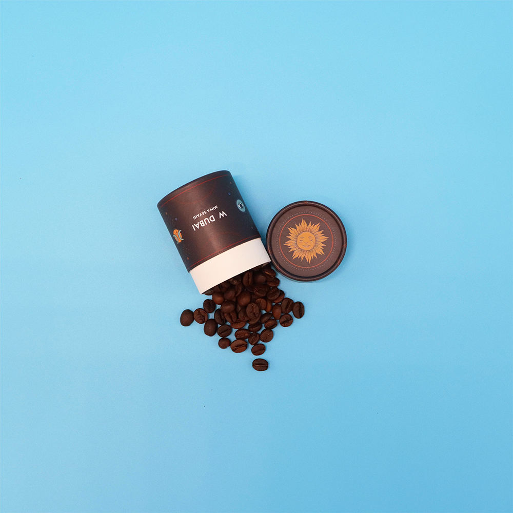 Embalagem de tubo de papel de chá com logotipo de impressão personalizada Recipiente de cilindro de papelão de qualidade alimentar para embalagem de caixa redonda de café e chá