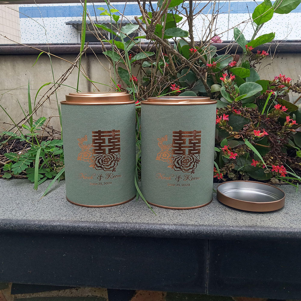 Cilindro redondo impresso personalizado, recipientes de armazenamento de papelão, tampa de metal para café, chá, embalagens de alimentos, cilindro redondo de papel