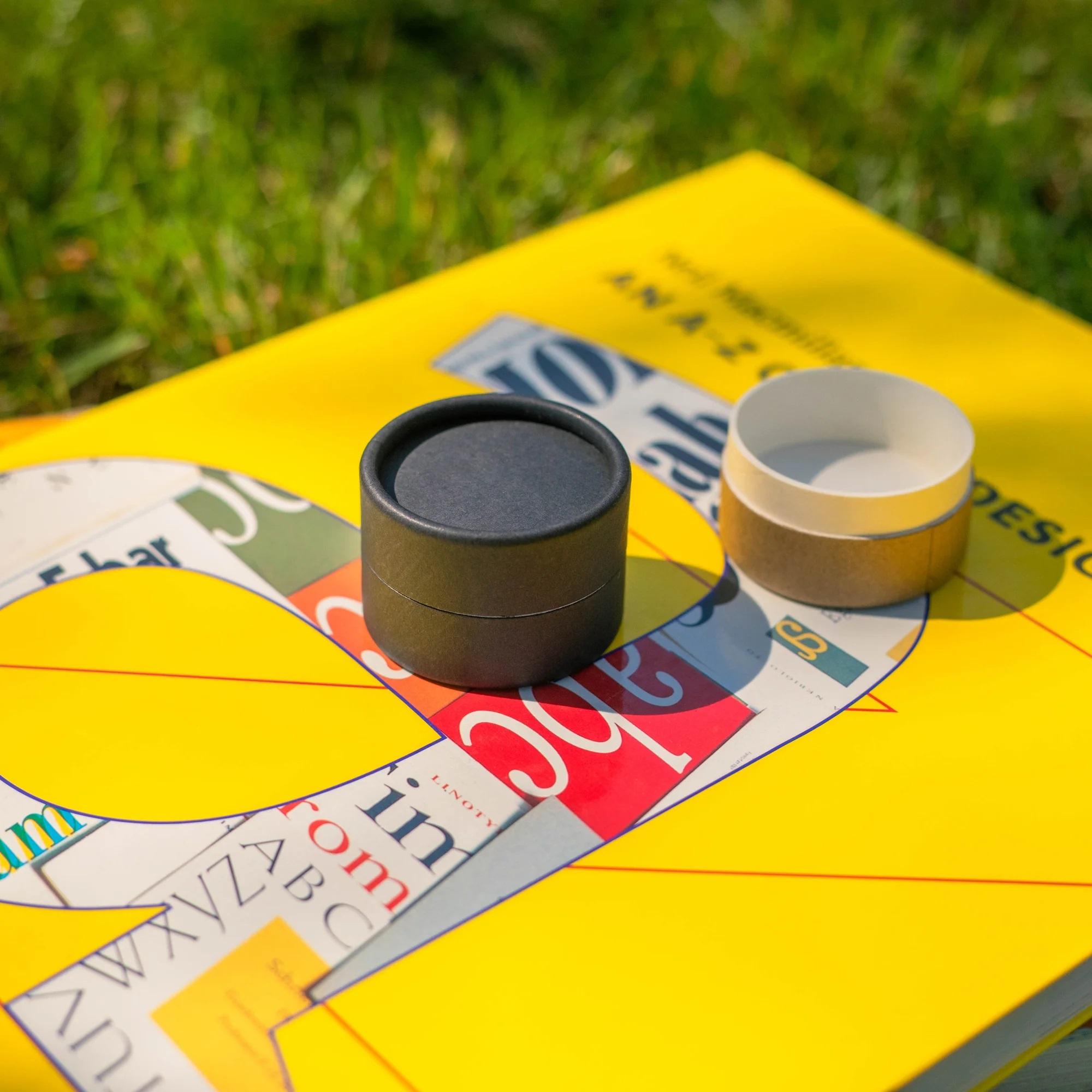 100% biodegradável papelão kraft à prova de óleo forrado caixa de cilindro artesanato tubo de papelão frasco de papel cosmético