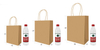 Saco de compras de papel kraft marrom impresso com logotipo personalizado Saco de papel para viagem para entrega de alimentos Saco de presente com alça