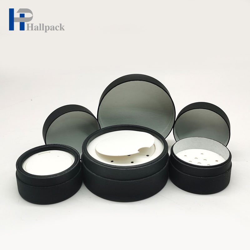 Tubo de papel preto da peneira do cartão do tubo do projeto da forma com tampa