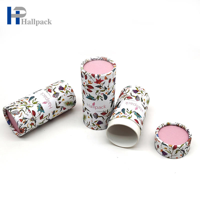 Logotipo personalizado brilho labial redondo tubo de papelão desadorante papel push up tubo de embalagem de papel