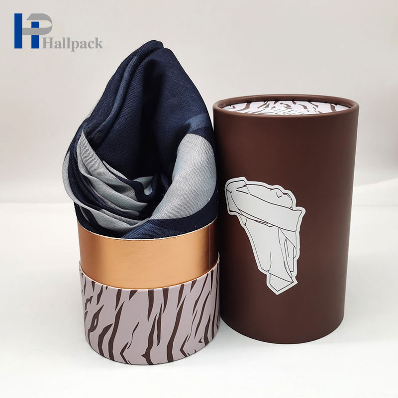 Cilindro biodegradável da roupa que empacota o tubo redondo de papel feito sob encomenda do ofício