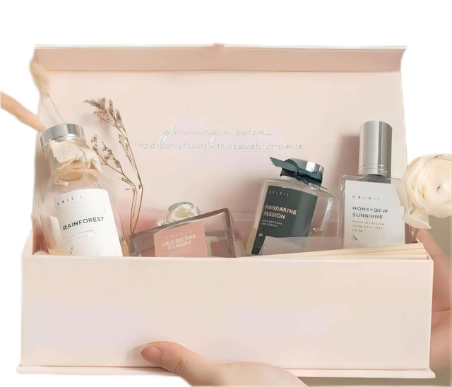 Venda quente de luxo design personalizado caixa de papel de embalagem quadrada