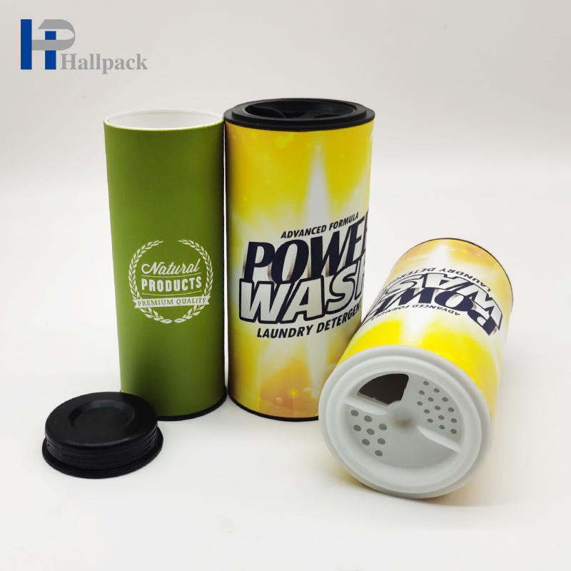 Novo design durável tubo de papelão vazio tubo de papel de embalagem de pó de lavagem