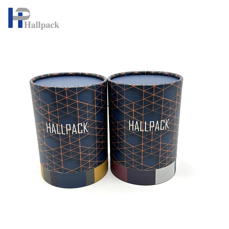 Conjunto de presente de vela com novo design, caixa de cilindro, tubo de papel de embalagem de papelão