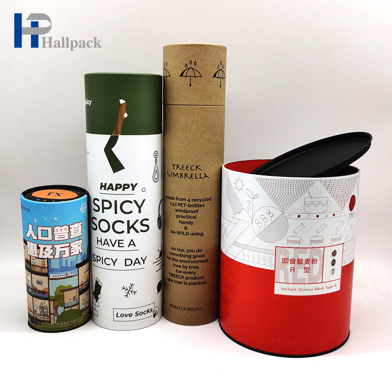 Empacotamento colorido luxuoso do cartão do papel do cartaz do tubo dos tubos do papel de embalagem