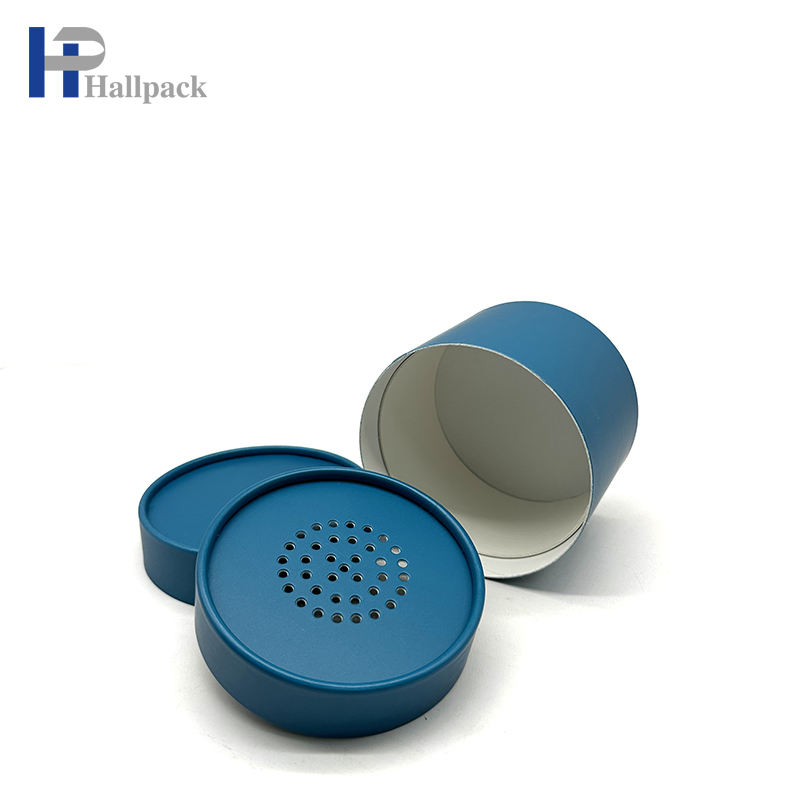 Tubo de empacotamento de papel redondo do pó solto de sal de banho tubo de papel cosmético do cilindro da peneira do pó