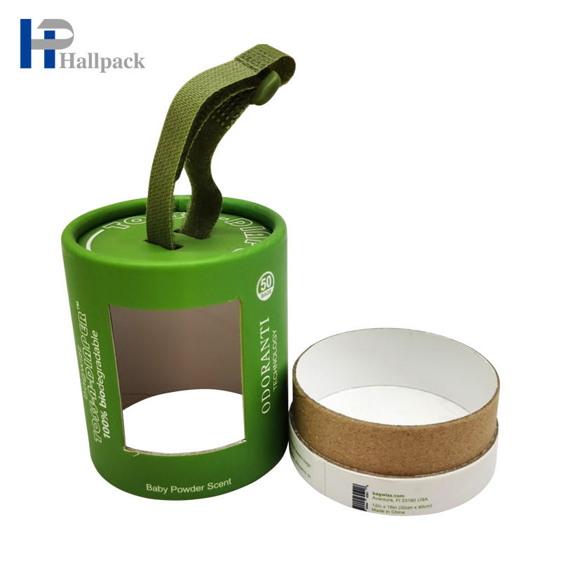 Tubo de papel de biscoito de chocolate com corte de tubo de papel de janela para varas de canela