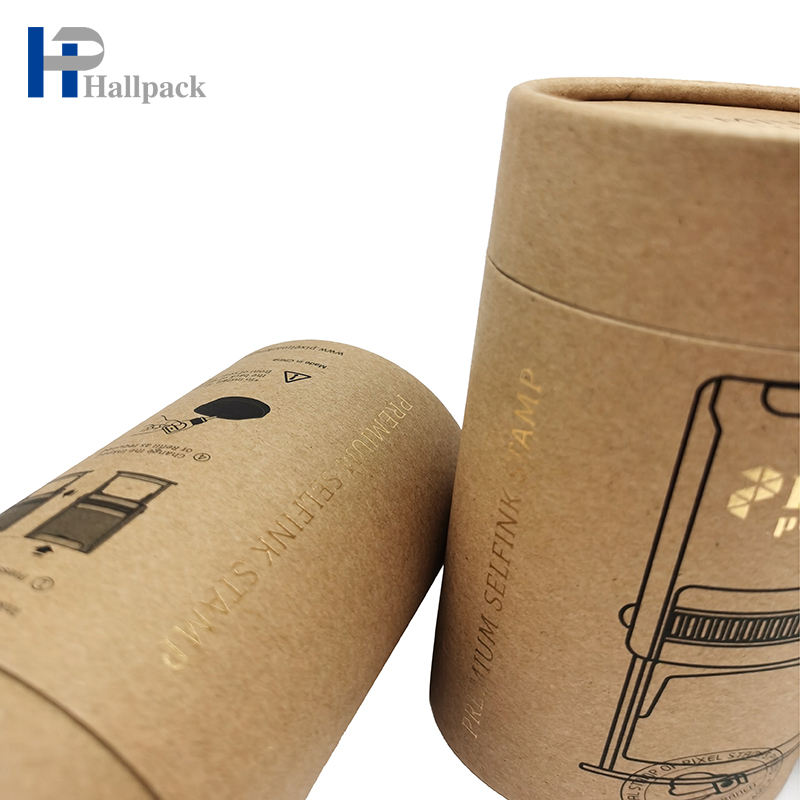 Tubos ecológicos do papel de embalagem do selo do cilindro feito sob encomenda que empacotam para produtos do agregado familiar