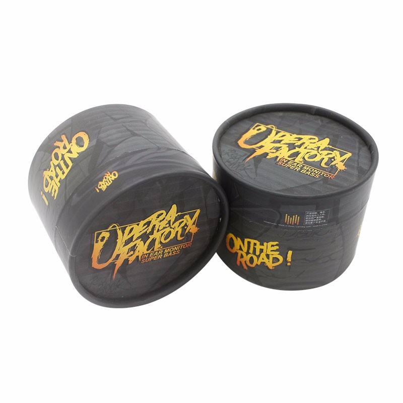 Kraft redondo com cartão sintético em relevo e papel artesanal para tubo de papel cartão cosmético