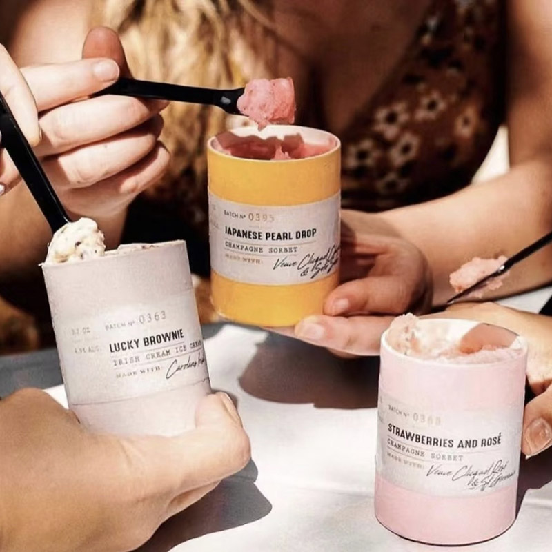 Contêineres de papel impressos digitais personalizados embalando tubo de chá para grau alimentar