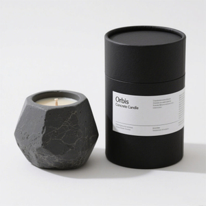 Embalagem cosmética de papel de design personalizado biodegradável para latas de vela