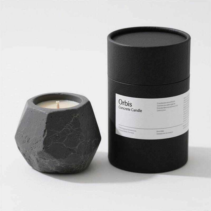 Embalagem cosmética de papel de design personalizado biodegradável para latas de vela