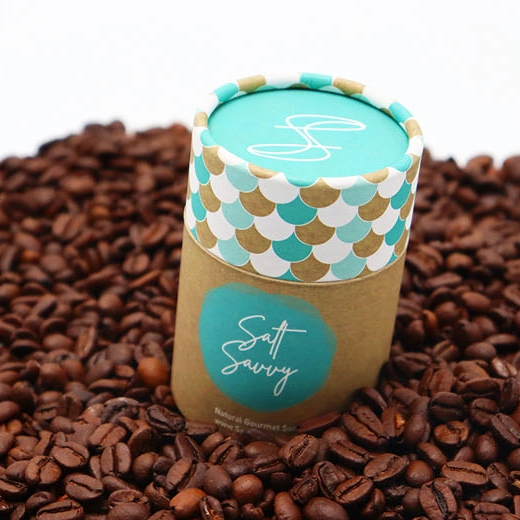 Vasilha biodegradável de qualidade alimentar com tampas de metal e embalagem de tubo de café