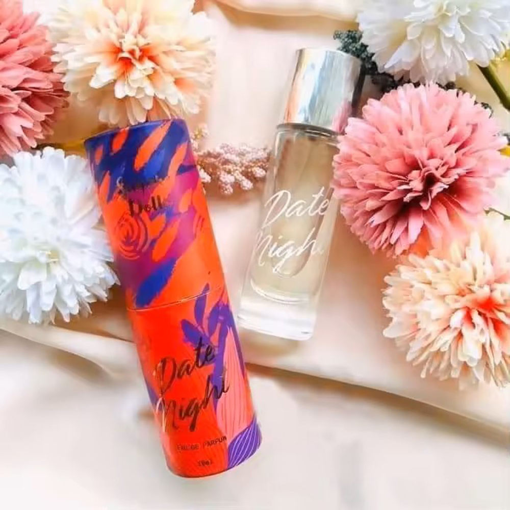 Pacote de caixa de tubo redondo embalado em papelão cosmético personalizado de alta qualidade para frasco de perfume de óleo essencial