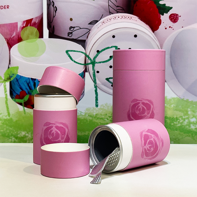 Pacote biodegradável personalizado fácil de descascar Hallpack para embalagens de cilindro de papel de café, chá e chocolate