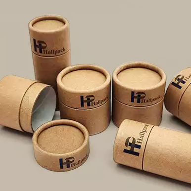 Pacote de caixa de tubo redondo embalado em papelão cosmético personalizado biodegradável para almofadas de limpeza de algodão de bambu