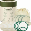 Pacote de caixa de tubo redondo embalado em papelão cosmético personalizado biodegradável para almofadas de limpeza de algodão de bambu