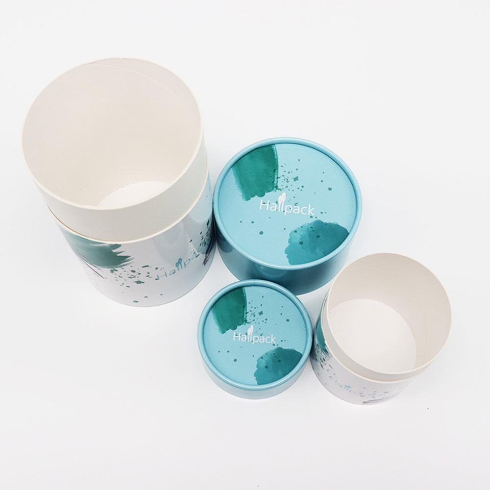 Embalagem de cilindro de café biodegradável de qualidade alimentar Eco Embalagem de tubo de papel artesanal redondo personalizado para chá