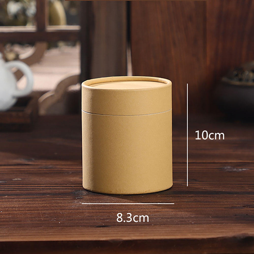 Embalagem de cilindro redondo de tubo de papel Kraft personalizado biodegradável de qualidade alimentar para pó de proteína de chá e grãos de café