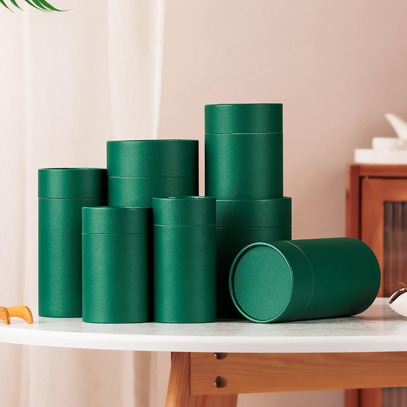 Impressão personalizada Embalagem de alimentos Embalagem de caixa de cilindro de papelão Embalagem de tubo de papel de café de nozes