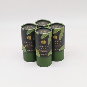 Material reciclado biodegradável, impressão personalizada, cilindro de papelão rígido Kraft, tubo de papel EVA Neto, óleo essencial de embalagem