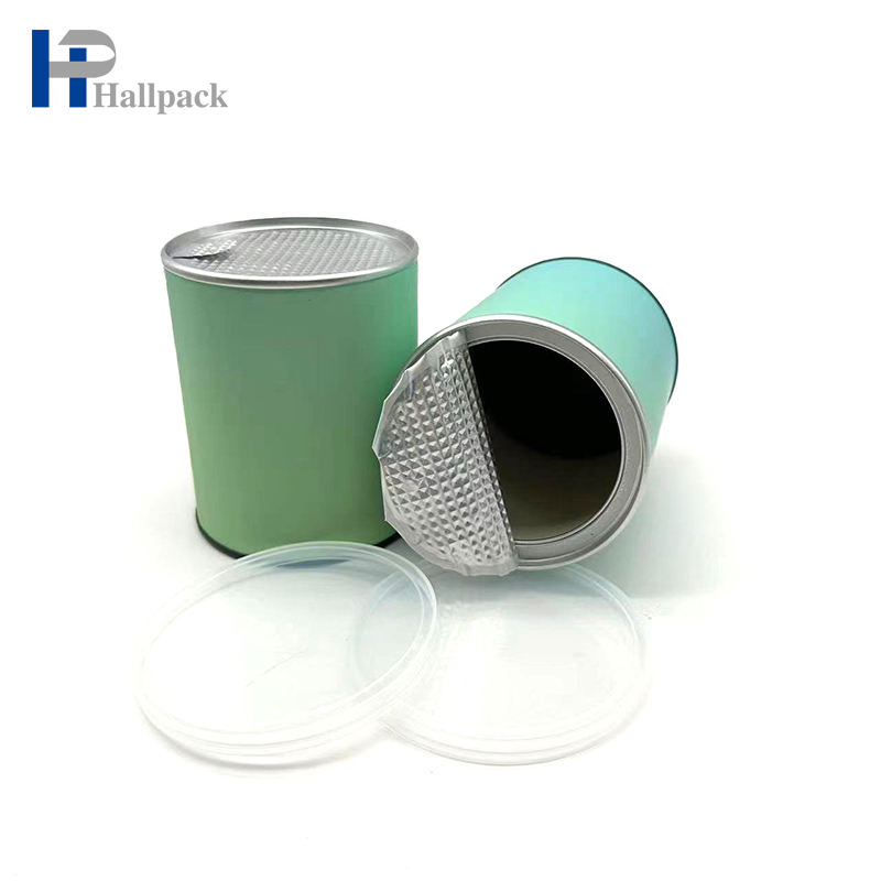 Tubo de papelão de cilindro redondo com tampa de plástico Kraft ecológico com design de marca personalizada para uso em artesanato e embalagens