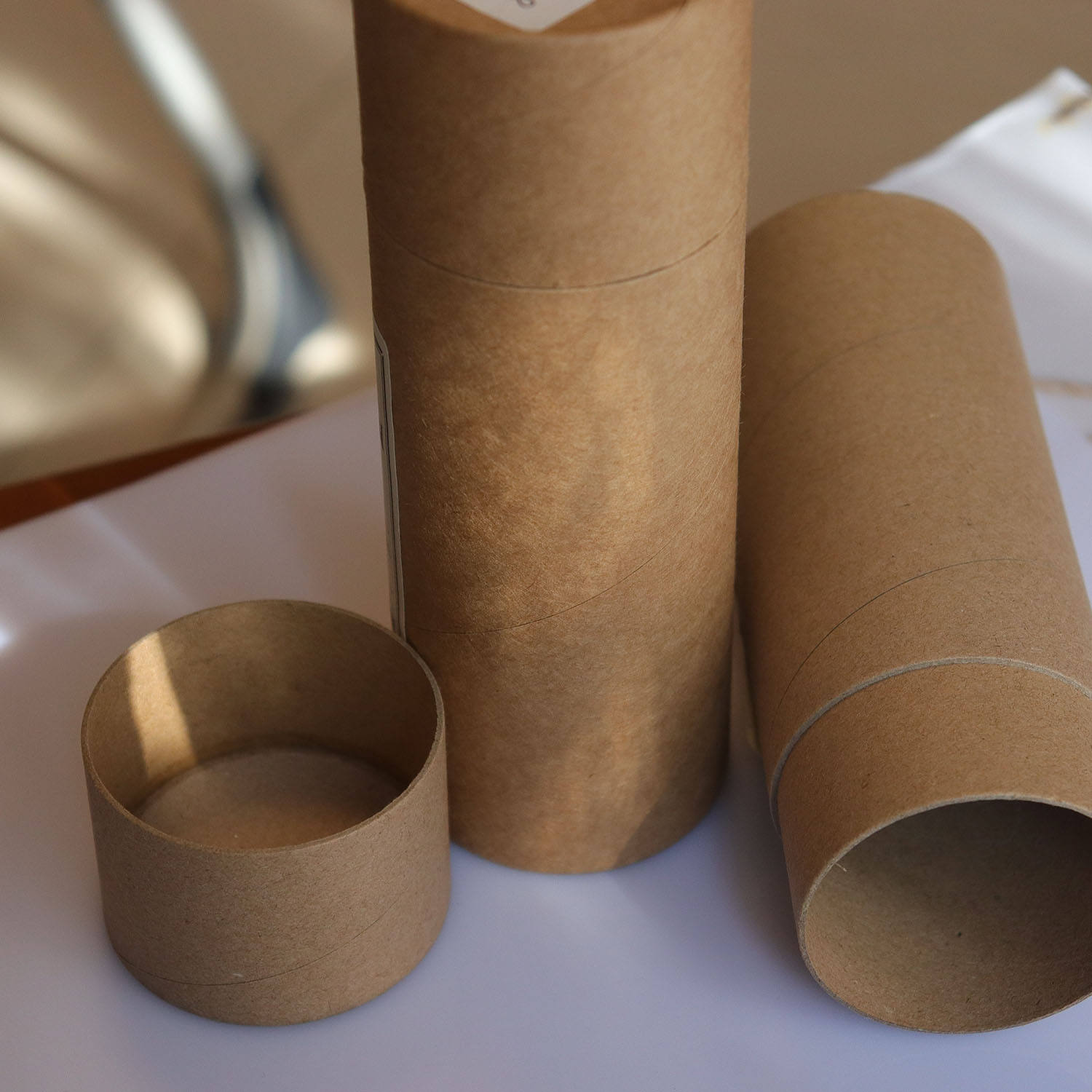Tubo de embalagem mais barato para envio por correspondência, tubo de papel kraft ecológico de alta qualidade, tamanho personalizado para velas artesanais