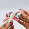 Mini bálsamo labial torcido push up tubo de papel 3,5g recipiente desodorante resistente a óleo