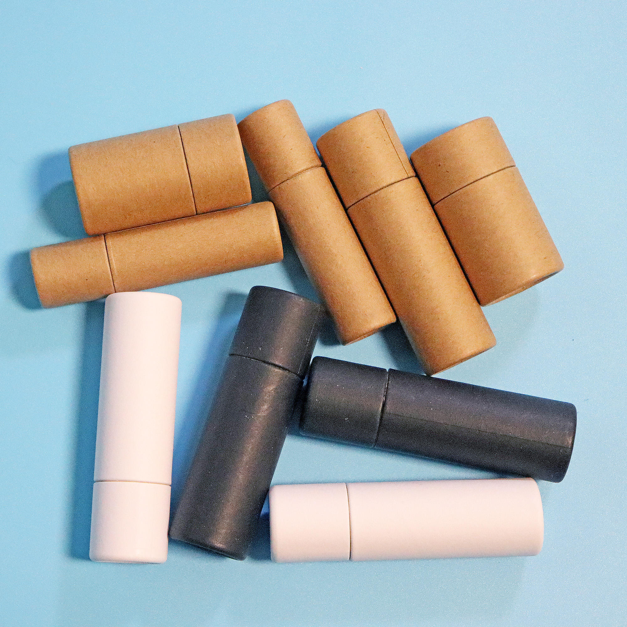 Tubo de caixa de papel kraft marrom ecológico de alta qualidade, personalizado, envio branco, embalagem de tubo de papel artesanal