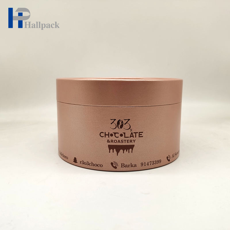 Tubo redondo do papel de embalagem do ouro quente cor-de-rosa amigável de Eco para acessórios de forma