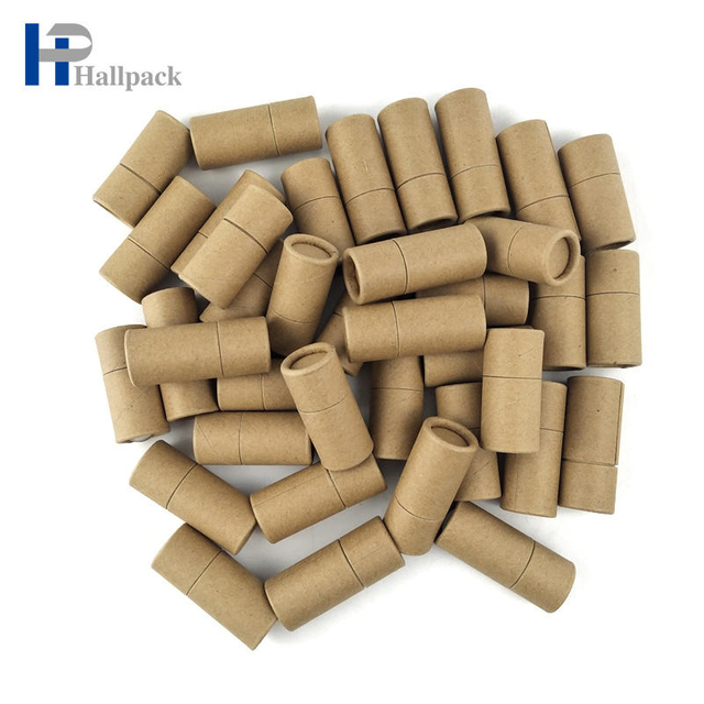 Barra de loção de papel reciclado de alta qualidade, 0,3 onças, 10ml, bálsamo labial, tubo push up, barra de loção, embalagem de papel