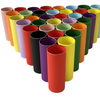 Tubos de rolo de papel artístico DIY biodegradáveis, ecológicos e personalizáveis, feitos à mão, tubos de artesanato de papel colorido