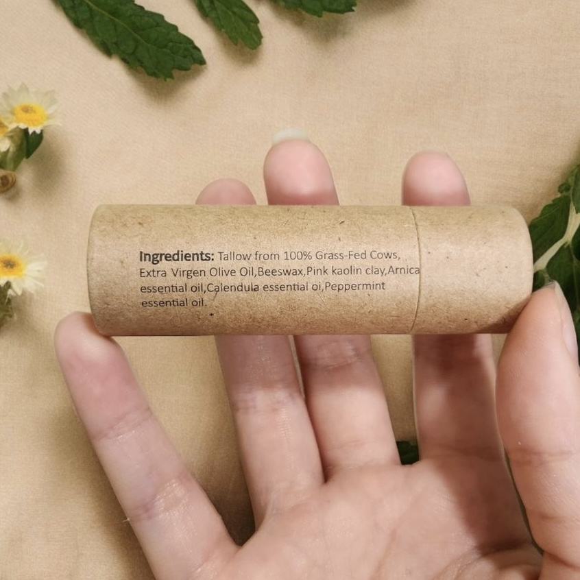 Batom push up biodegradável, tubo de papel kraft, recipiente de papelão para cosméticos, bálsamo labial, tubos de papel de embalagem
