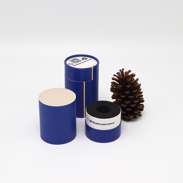 Caixa de cilindro de papelão cosmético biodegradável de luxo personalizado que desaparece, manuseio de impressão, embalagem de tubo de papel para frasco de perfume