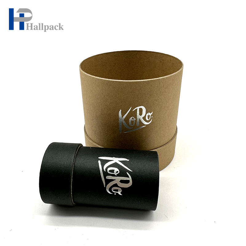 Alta qualidade biodegradável fosco placa de papel kraft tubo de papel redondo toalha roupas roupa interior lenço de seda presente embalagem de tubo de papel