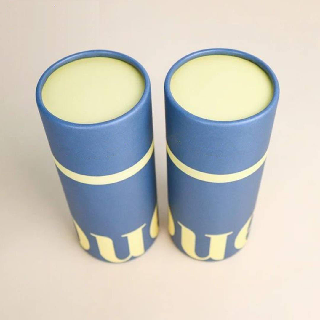 Recipientes de armazenamento de papelão de cilindro redondo impresso personalizado para café, chá, papel de embalagem, cilindro redondo