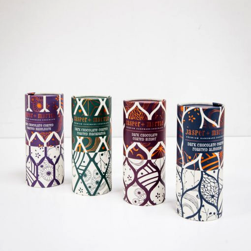 Caixa de tubo redondo de impressão personalizada Embalagem de tubo de papelão ecológico para embalagem de tubo biodegradável artesanal de chocolate e café